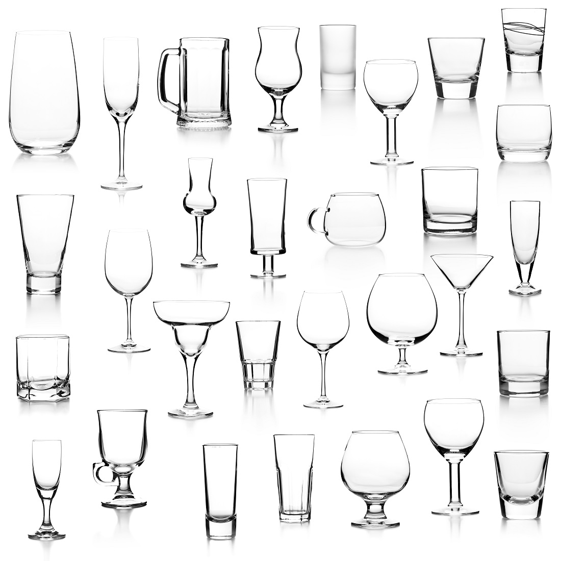 различни видове чаши